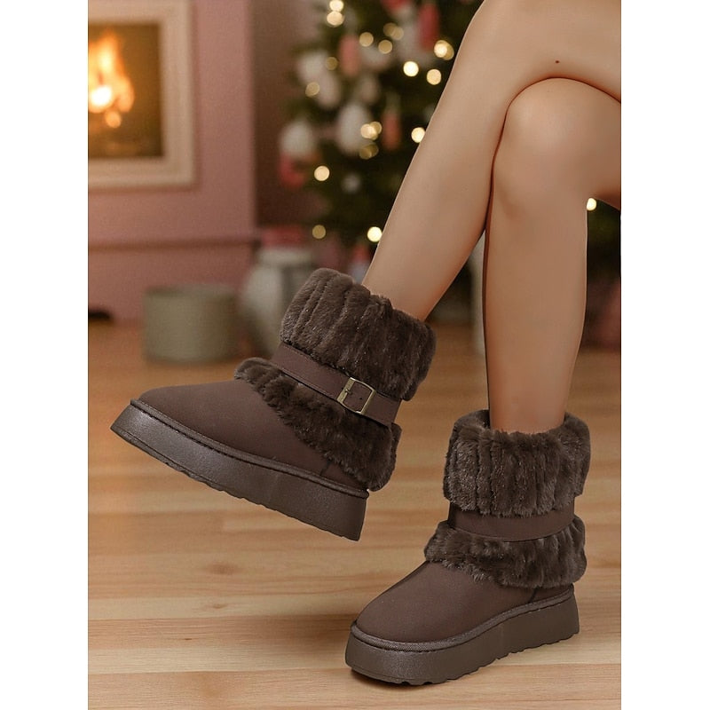 Yvette | Cozy Cuffed Snow Boots