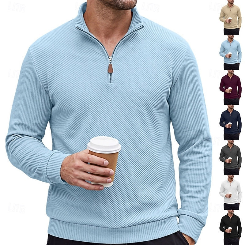 Sawyer | Textured Quarter-Zip Pullover