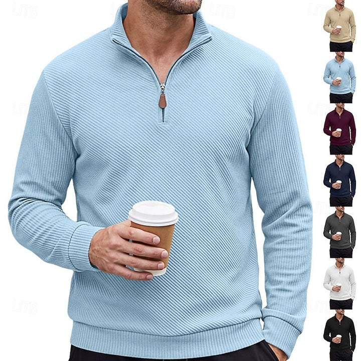 Sawyer | Textured Quarter-Zip Pullover