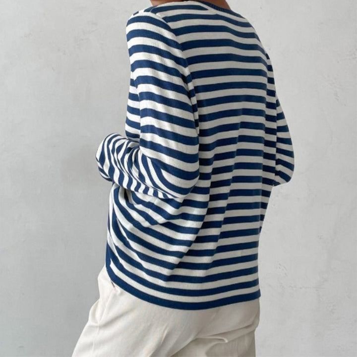 Nancy | Relaxed-Fit Striped Long Sleeve Top