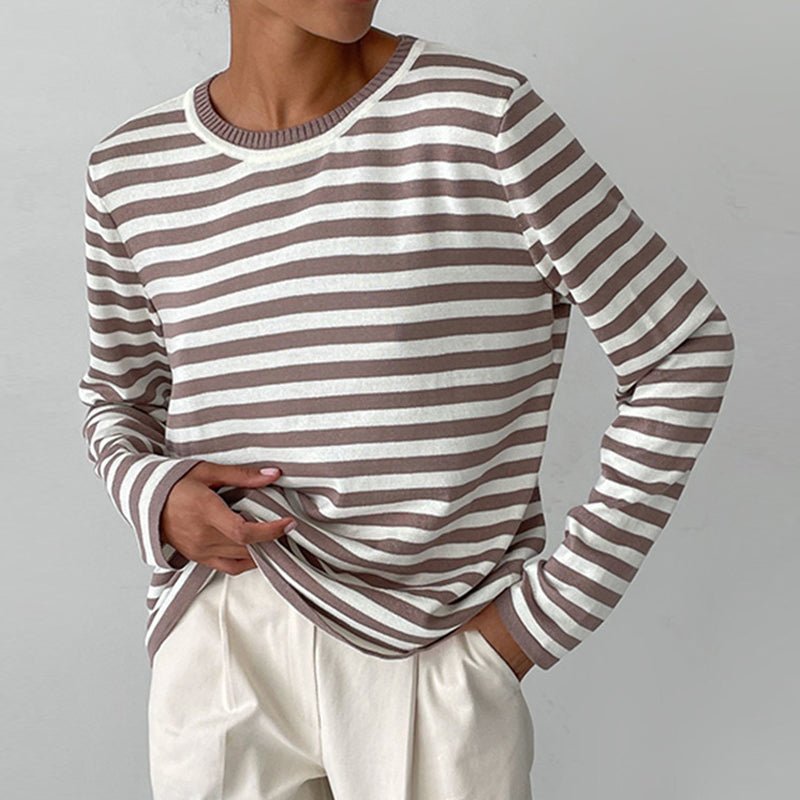 Nancy | Relaxed-Fit Striped Long Sleeve Top