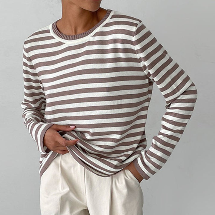 Nancy | Relaxed-Fit Striped Long Sleeve Top