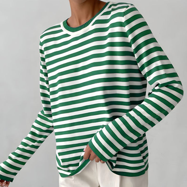 Nancy | Relaxed-Fit Striped Long Sleeve Top
