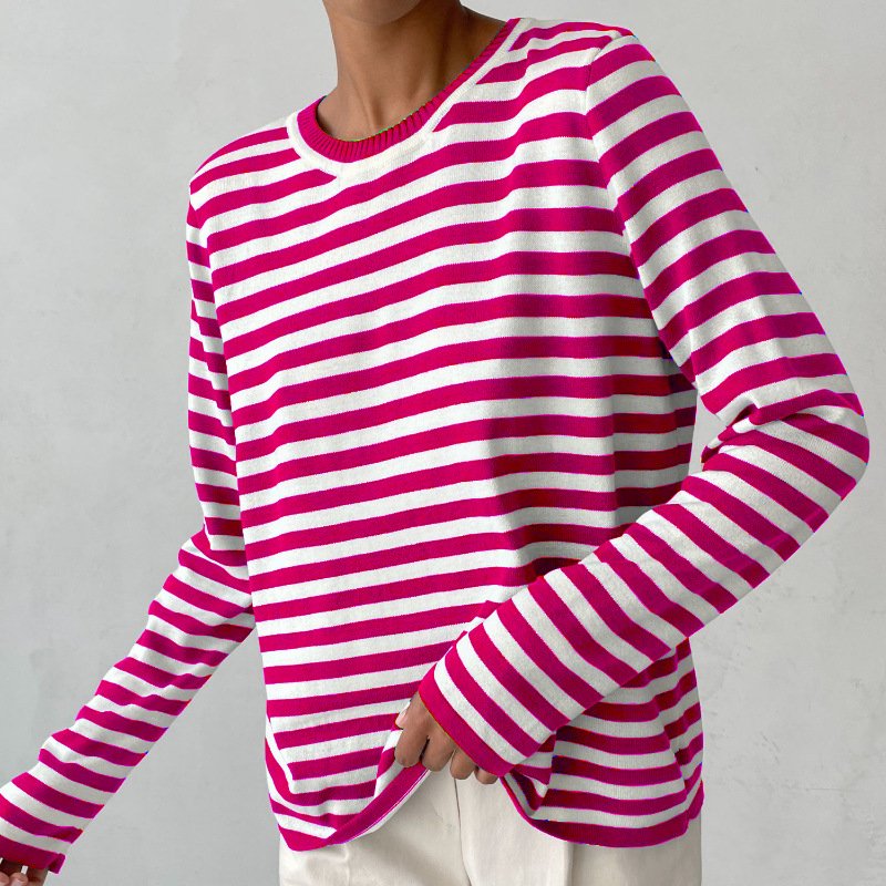 Nancy | Relaxed-Fit Striped Long Sleeve Top