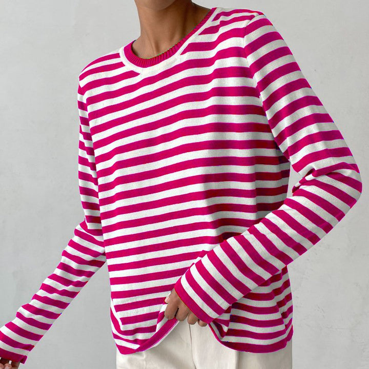 Nancy | Relaxed-Fit Striped Long Sleeve Top