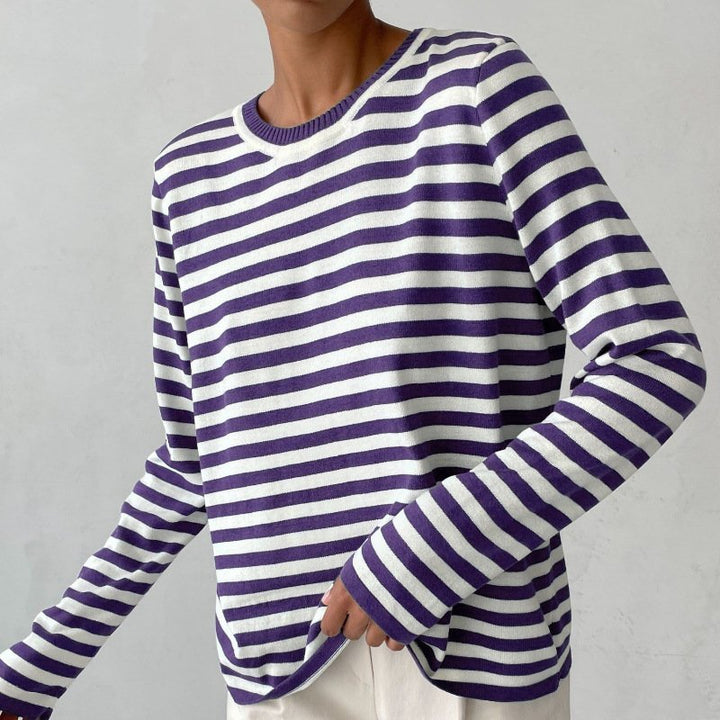 Nancy | Relaxed-Fit Striped Long Sleeve Top