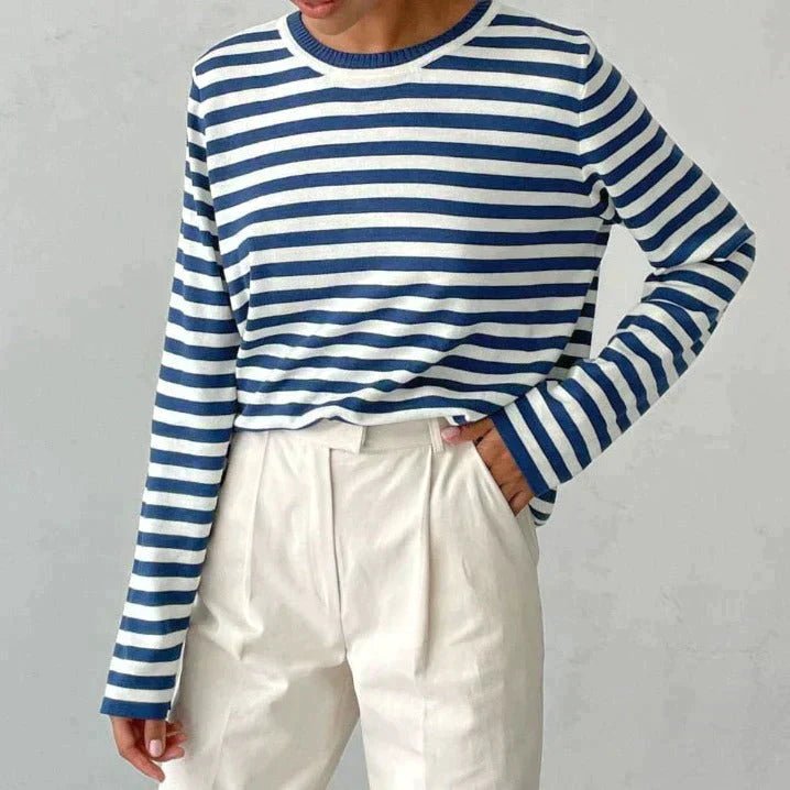 Nancy | Relaxed-Fit Striped Long Sleeve Top