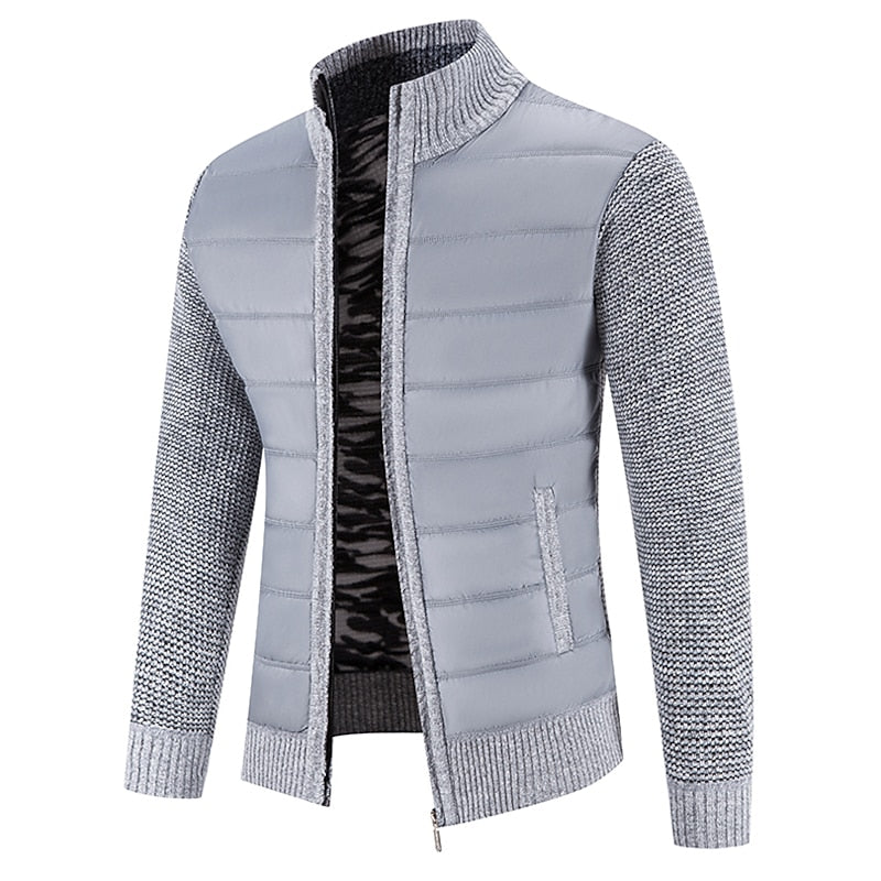 Vernon | Zip-Front Stand Collar Cardigan