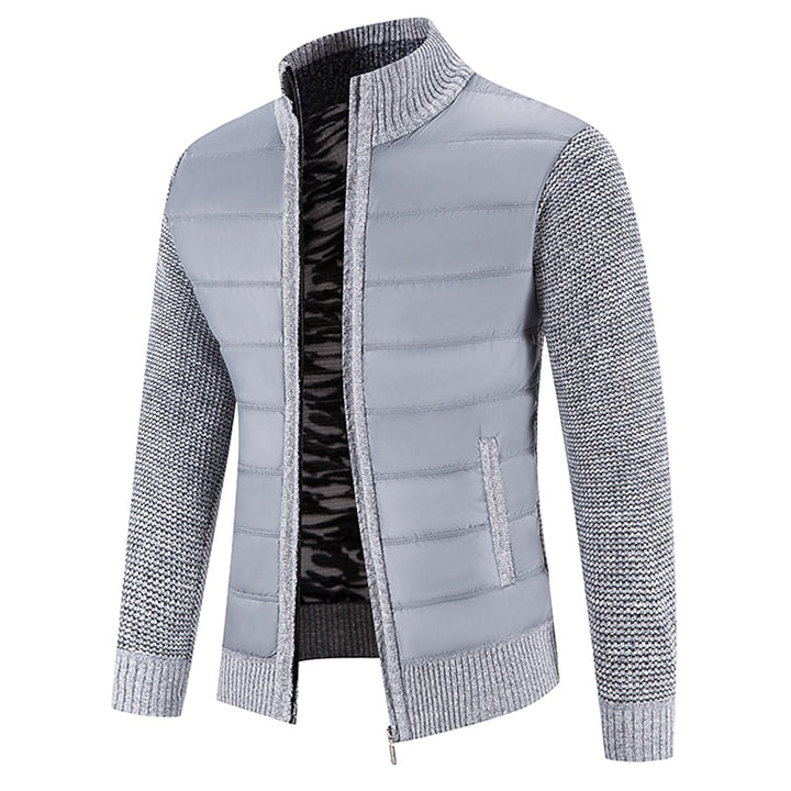 Vernon | Zip-Front Stand Collar Cardigan