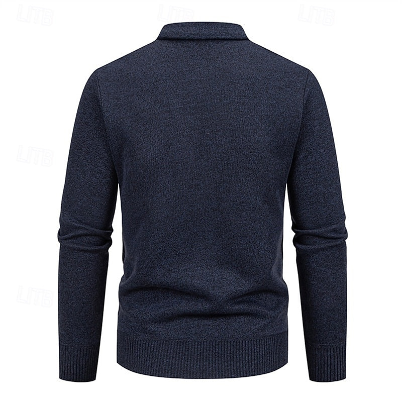 Duncan | Refined Argyle Button-Up Cardigan