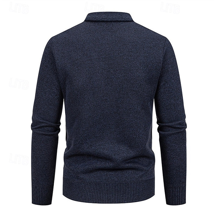 Duncan | Refined Argyle Button-Up Cardigan