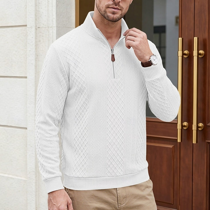 Spencer | Textured Quarter-Zip Pullover