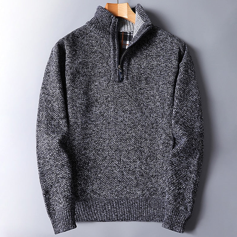 Gareth | Quarter-Zip Stand Collar Sweater