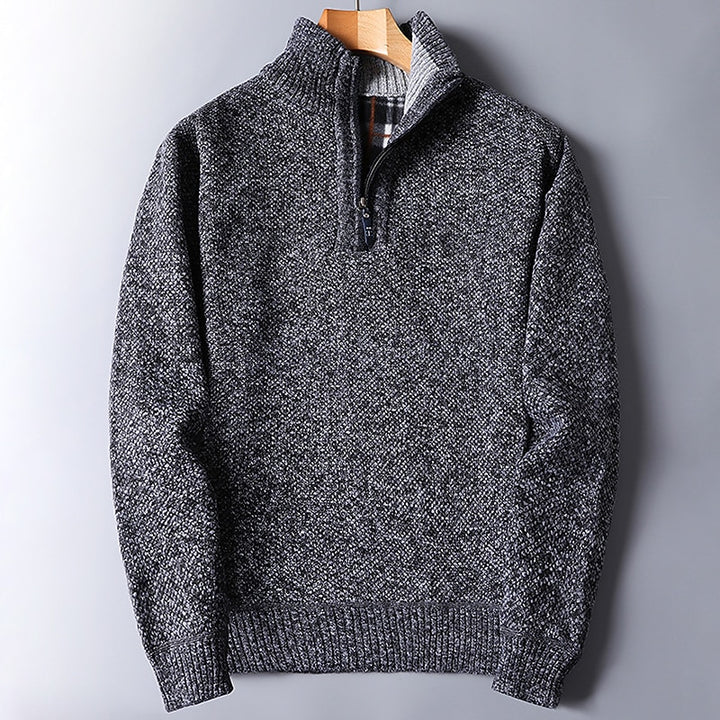 Gareth | Quarter-Zip Stand Collar Sweater