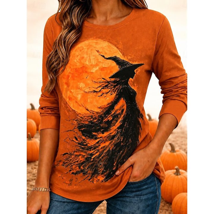 Ruby | Halloween Witch Graphic Long-Sleeve Top