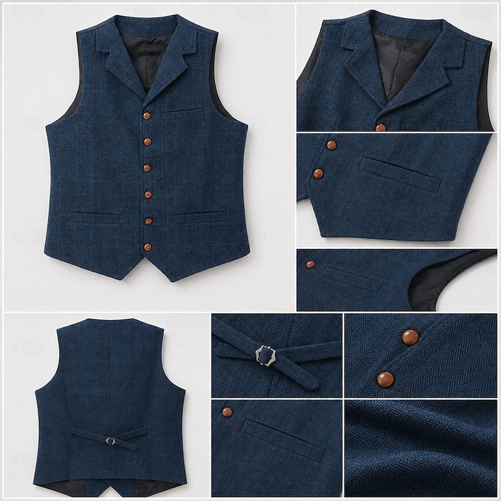 Sinclair | Herringbone Tailored Waistcoat