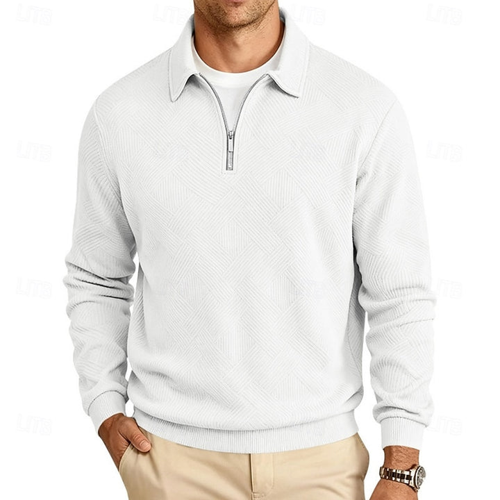 Emory | Textured Quarter-Zip Pullover