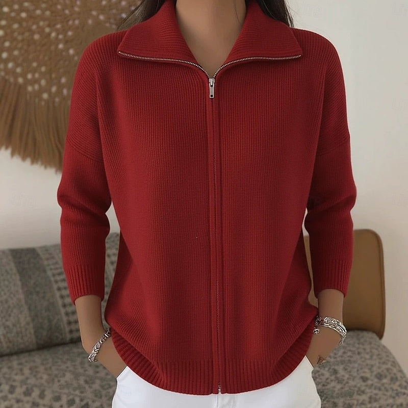 Gloria | Elegant Stand-Collar Cardigan