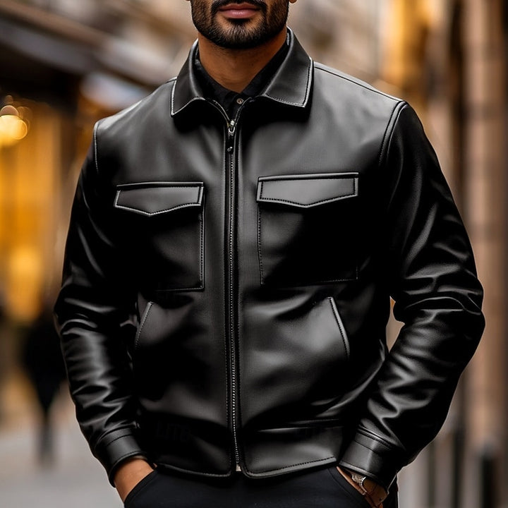 Flynn | Classic Zip-Up Biker Jacket
