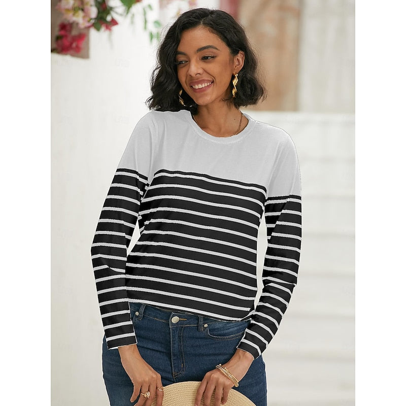 Cora | Striped Long-Sleeve Top