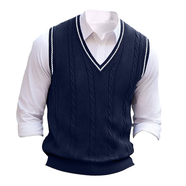 Barclay | Cable-Knit V-Neck Sweater Vest