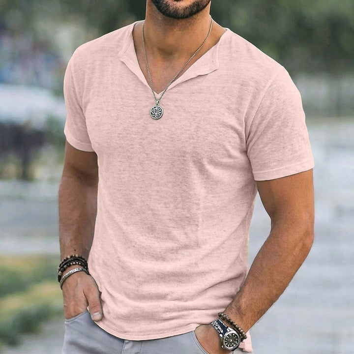 Xavier | Relaxed V-Neck Short-Sleeve T-Shirt