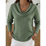 Thea | Cowl Neck Ribbed Sweater