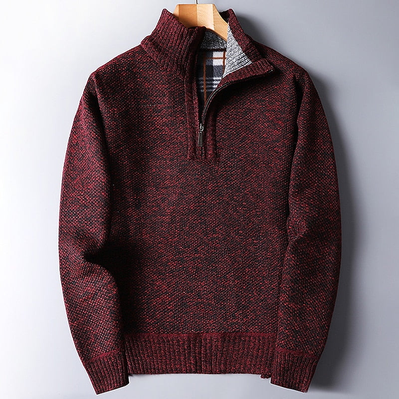 Gareth | Quarter-Zip Stand Collar Sweater