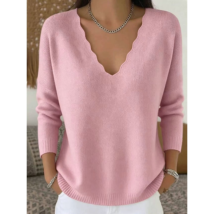 Marlowe | Scalloped V-Neck Halloween Sweater