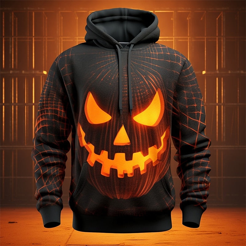 Harlan | Halloween Pumpkin-Print Hoodie