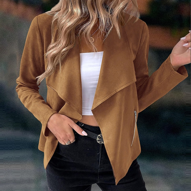 Sloane | Draped Open-Front Jacket