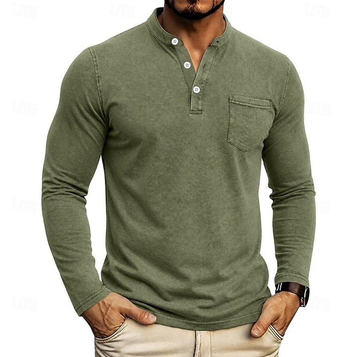 Landon | Classic Long-Sleeve Henley Shirt