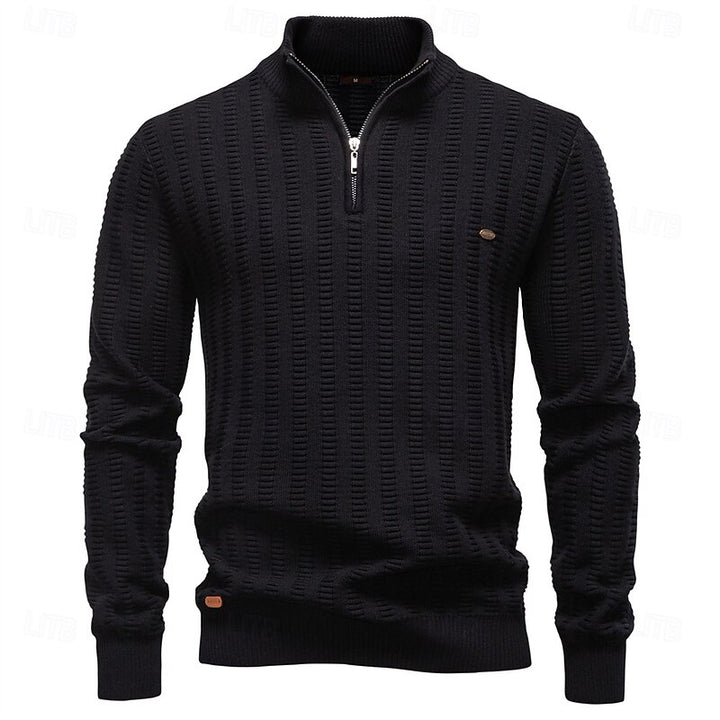 Edwin | Textured Half-Zip Sweater