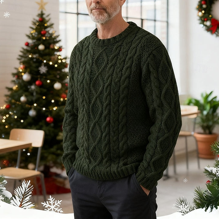 Wallace | Cable-Knit Crew Neck Sweater