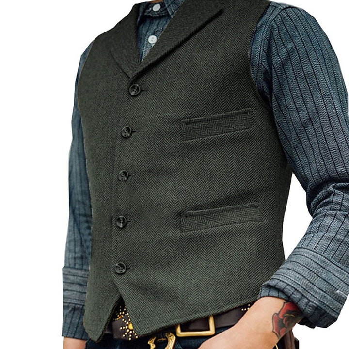 Archer | Tailored Herringbone Waistcoat