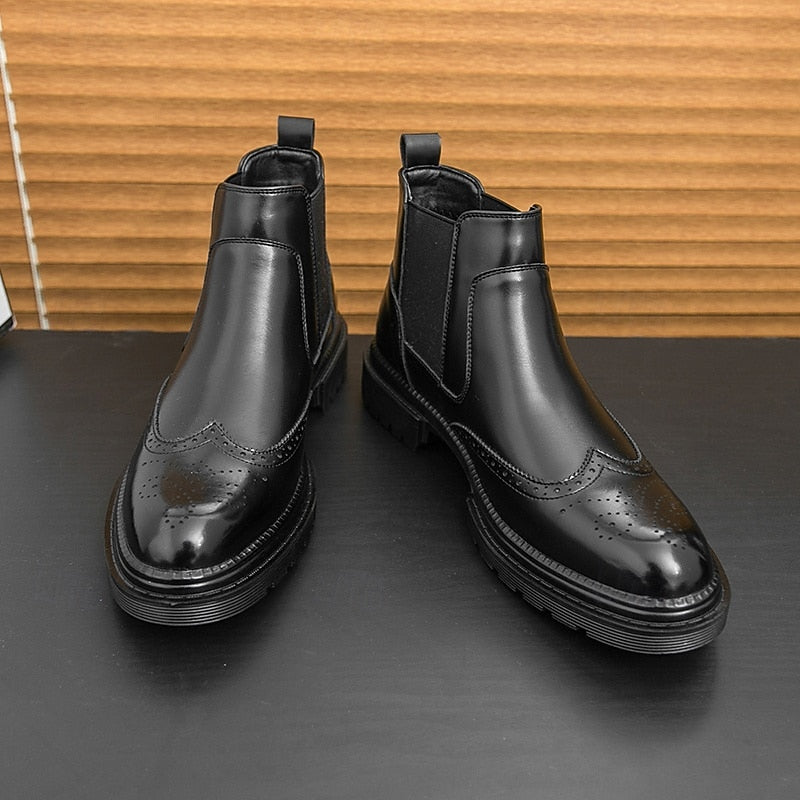Barnaby | Refined Wingtip Chelsea Boots