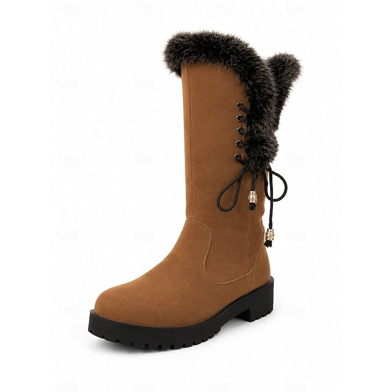 Aurora | Fur-Trimmed Knee-High Winter Boots