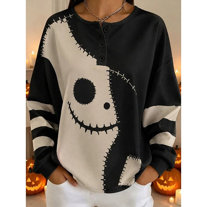 Greta | Halloween Graphic Crew-Neck Sweatshirt