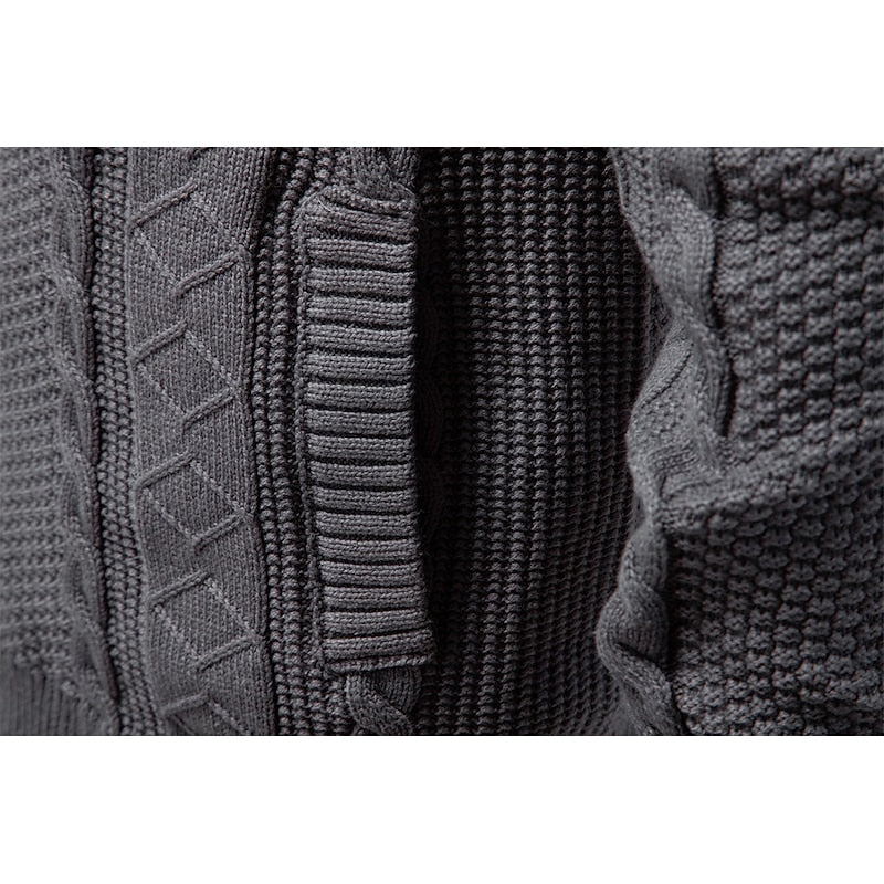 Sheldon | Cable-Textured Zip Cardigan