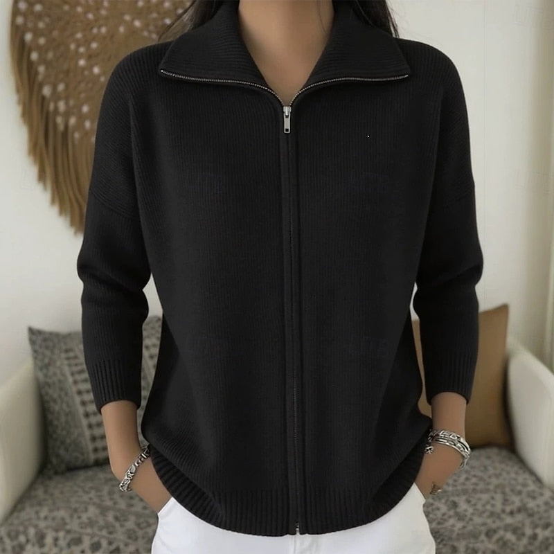 Gloria | Elegant Stand-Collar Cardigan