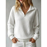 Tamsin | Textured Half-Zip Pullover