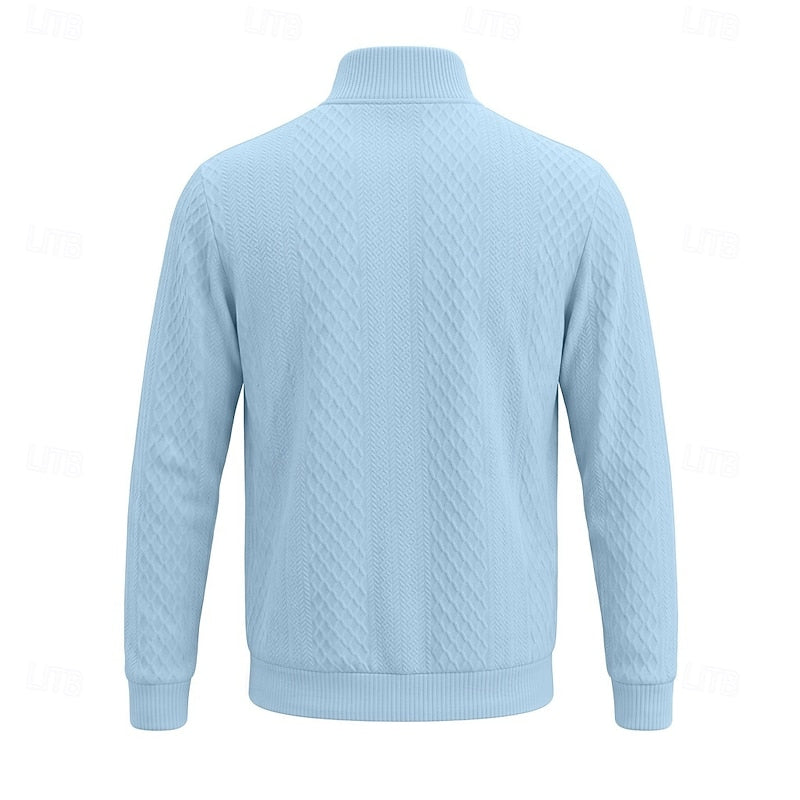 Spencer | Textured Quarter-Zip Pullover