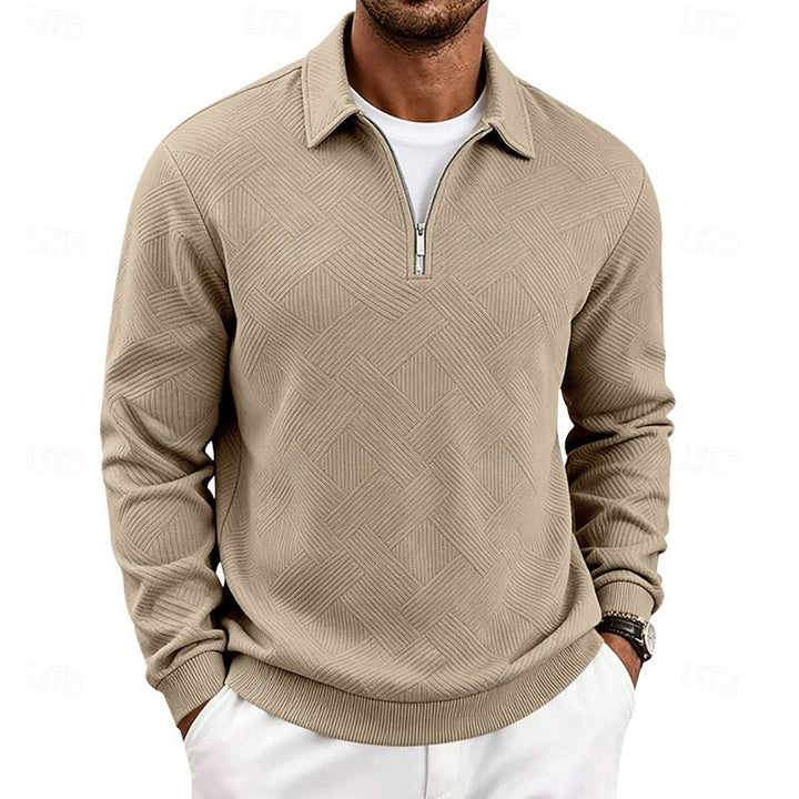 Emory | Textured Quarter-Zip Pullover