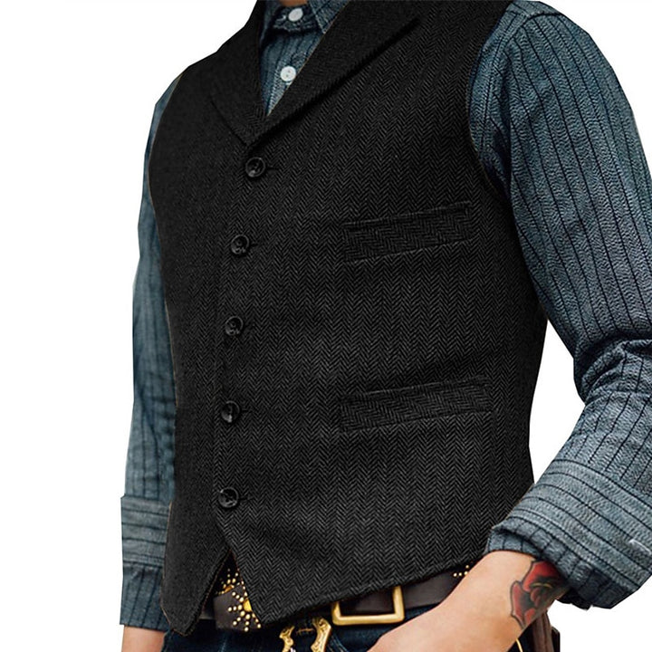 Archer | Tailored Herringbone Waistcoat