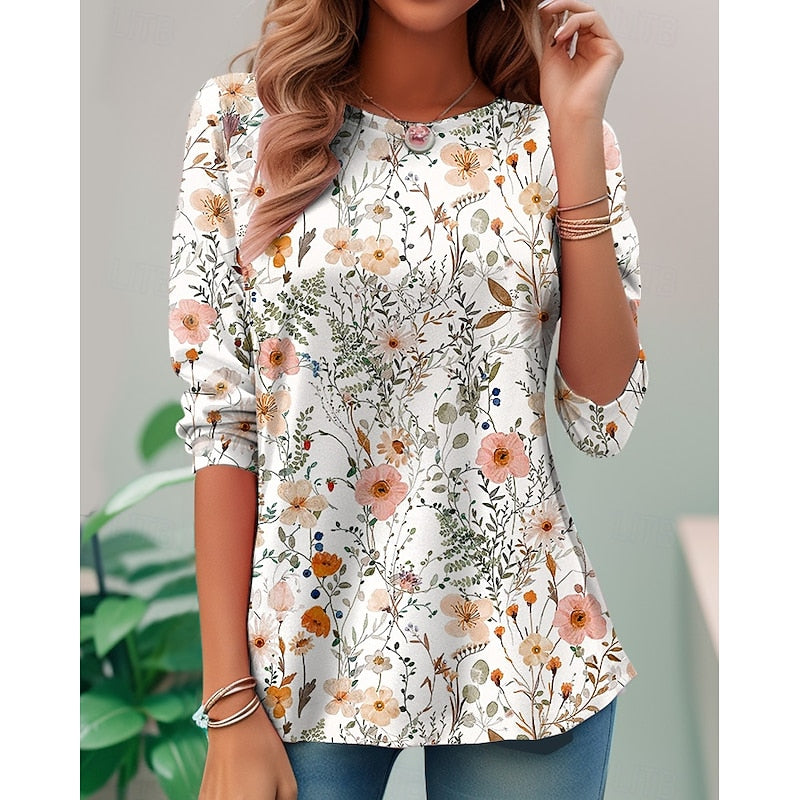 Faye | Floral Long-Sleeve Top