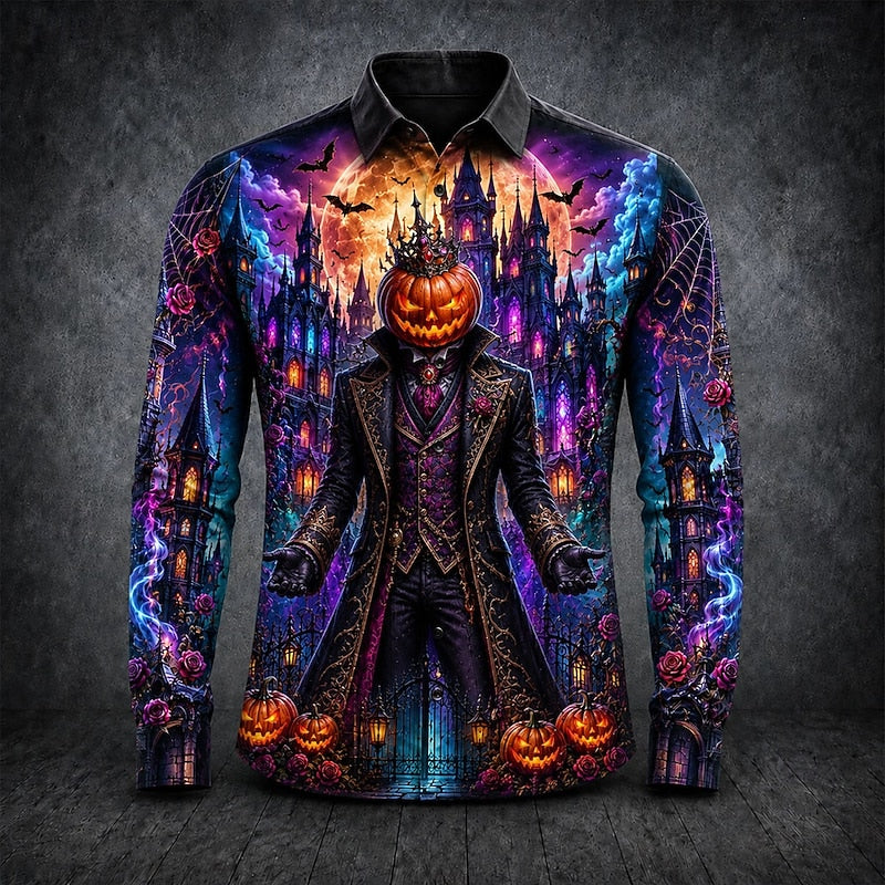 Victor | Gothic Halloween Print Shirt