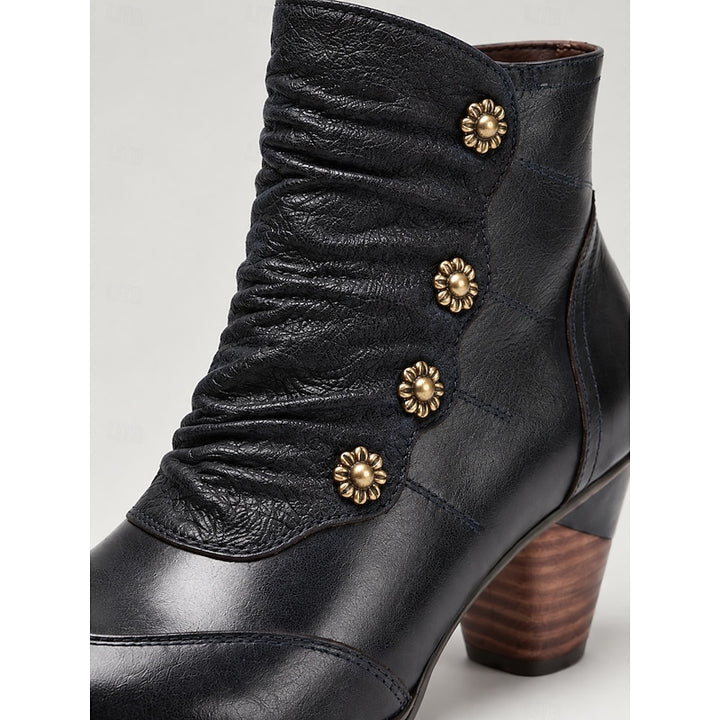 Rosalyn | Button-Detail Heeled Ankle Boots