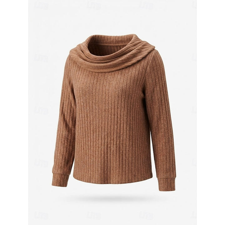 Thea | Cowl Neck Ribbed Sweater