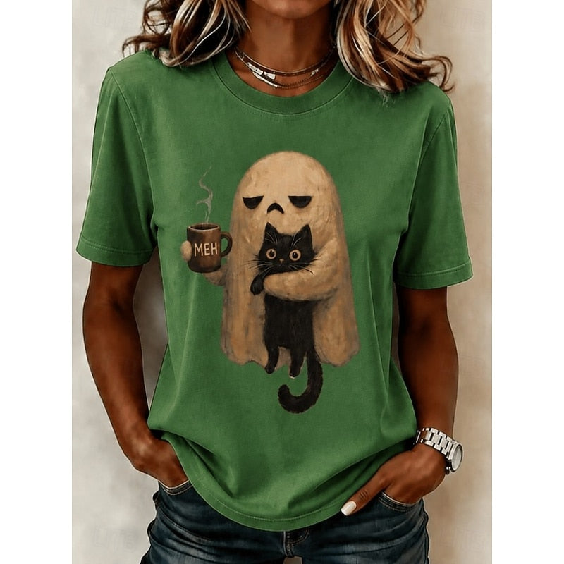 Freya | Playful Halloween Crew-Neck T-Shirt