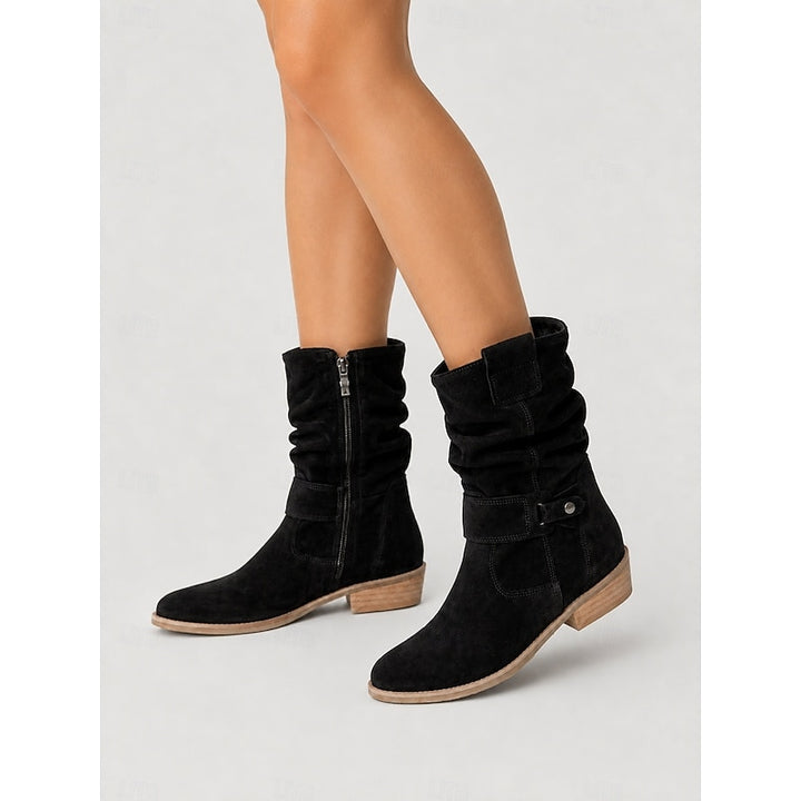 Annika | Slouchy Buckle Ankle Boots